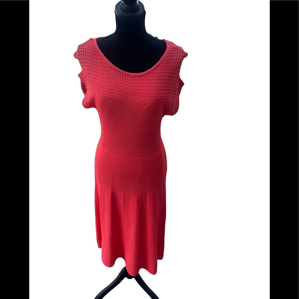 Ralph Lauren Knitted Coral Dress Large